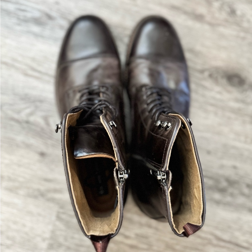 Aston Grey Biressa Brown Leather Men's Boots - Picture 4 of 7